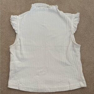 Zara Cream Ruffle Sleeve Tank Top